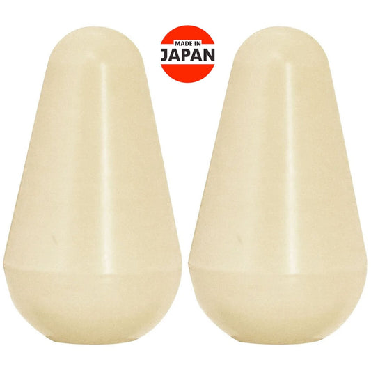 NEW (2) Switch Knobs (USA size) For Lever switches Strat Guitar Style - CREAM