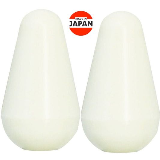 NEW (2) Switch Knobs (METRIC size) For Lever switch Strat Guitar Style PARCHMENT