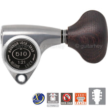 Load image into Gallery viewer, NEW Gotoh SGV510Z-TL5 MGT L3+R3 LOCKING Tuners Set 3x3 - ANTIQUE X-FINISH CHROME