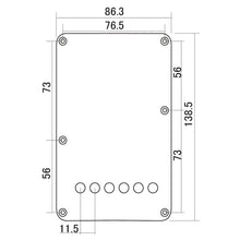 Carregar imagem no visualizador da galeria, 1-Ply Tremolo Spring Cover Backplate for Fender Strat® Round Holes 11.5mm, WHITE