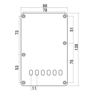 1-Ply Tremolo Spring Cover Backplate for Fender Strat®, 11mm Spacing - PARCHMENT