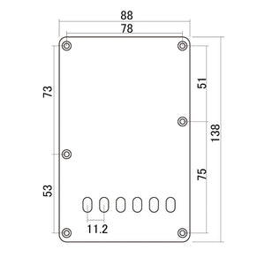 3-Ply Tremolo Spring Cover Backplate for Fender Strat® Round Holes 11.2mm MINT G