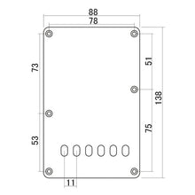 Load image into Gallery viewer, NEW 1-Ply Tremolo Spring Cover Backplate for Fender Strat®, 11mm Spacing - BLACK