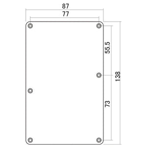 NO HOLE 1-Ply Tremolo Spring Cover Backplate for Fender Strat® - WHITE