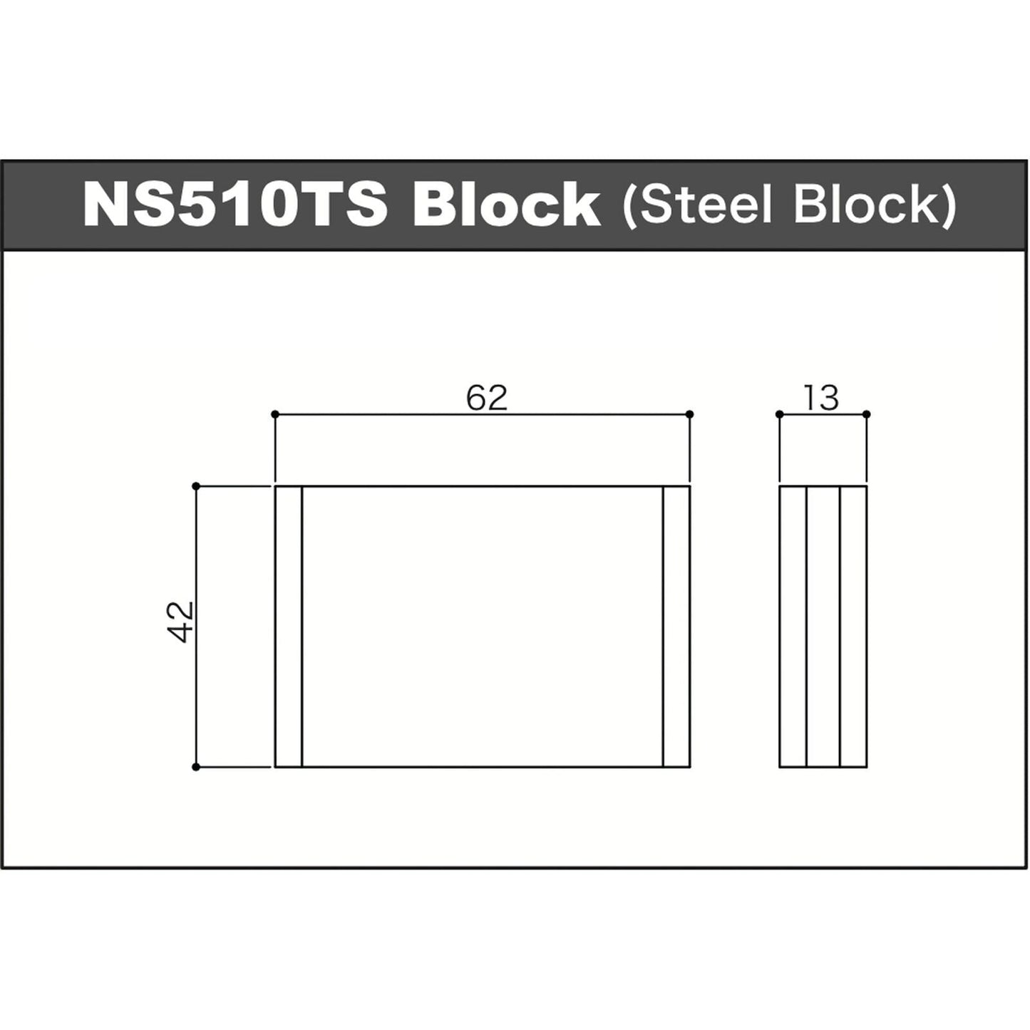Gotoh NS510TS-FE2 Non-locking Tremolo Bridge Steel Block NARROW Spacing - GOLD