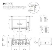 Carregar imagem no visualizador da galeria, NEW Gotoh EV510T-BS Non-locking 2 Point Tremolo Bridge w/ 37mm Block - CHROME