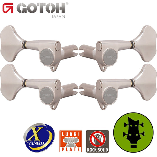 NEW Gotoh GB350 RES-O-LITE Aluminum Bass 4-String Tuning L2+R2 ANTIQUE X-NICKEL