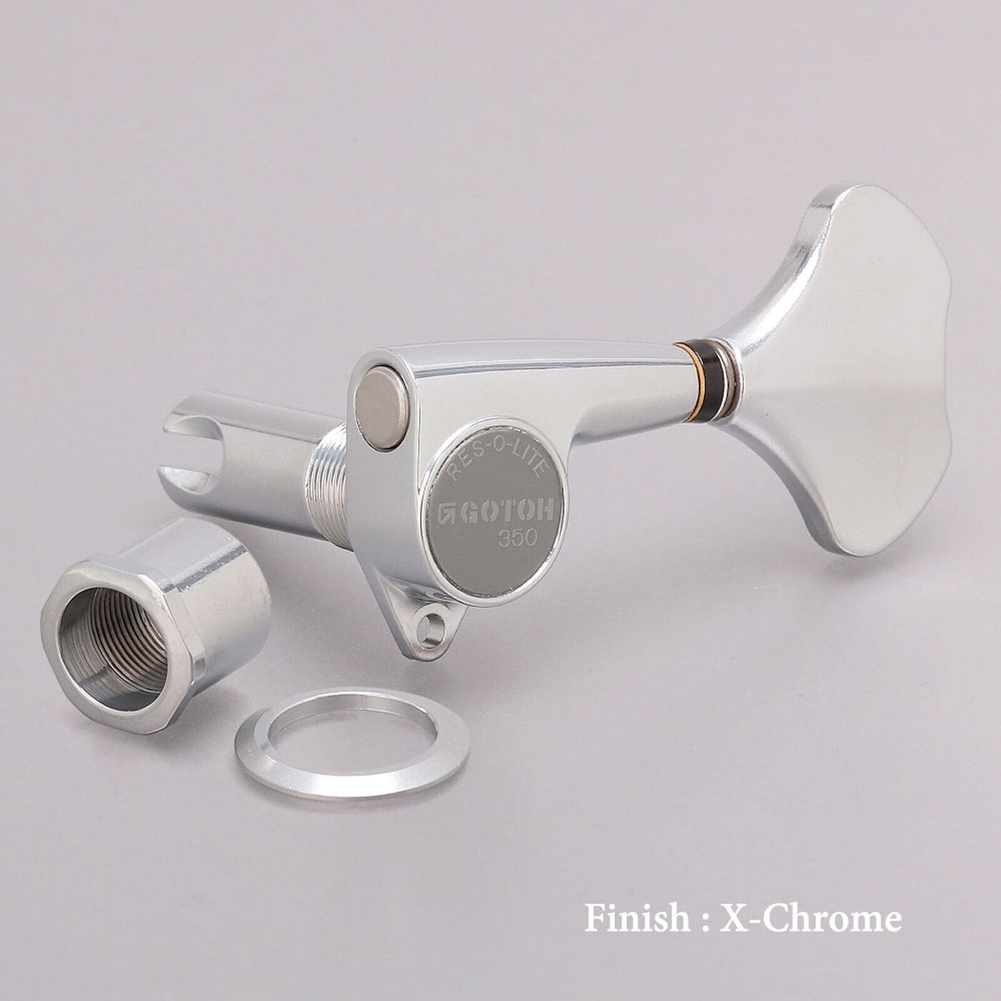 NEW Gotoh GB350 RES-O-LITE Aluminum Bass 4-String Tuning Keys L2+R2 Set X-CHROME