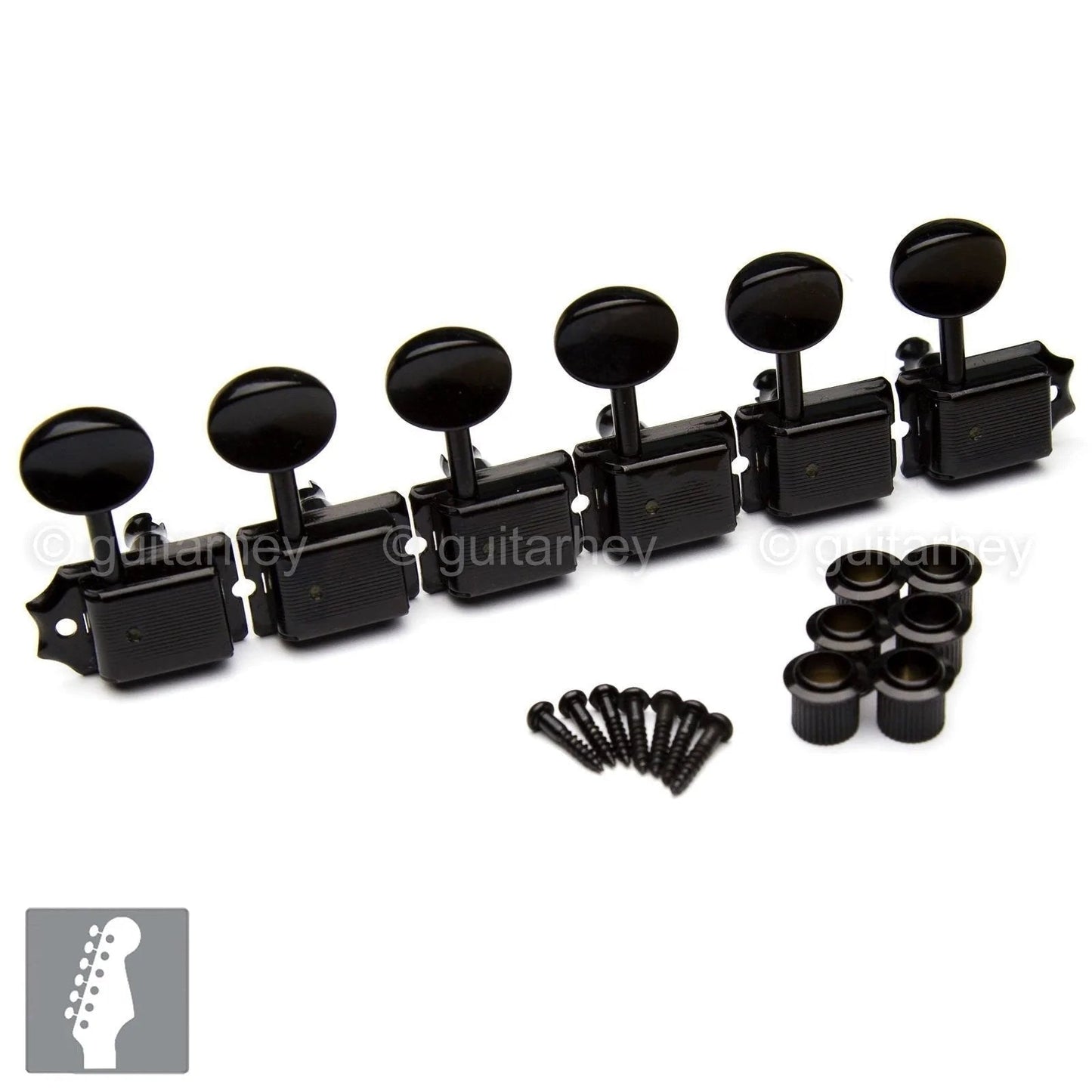 NEW Gotoh SD91-05M 6 in-line Vintage Style Tuners for Fender Strat Tele - BLACK