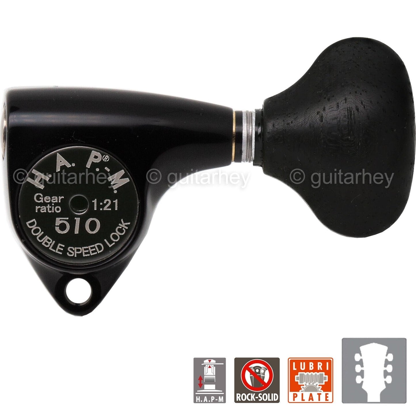 NEW Gotoh SGV510Z-EL5 HAPM L3+R3 Locking Tuners Adjustable Post Height 3x3 BLACK