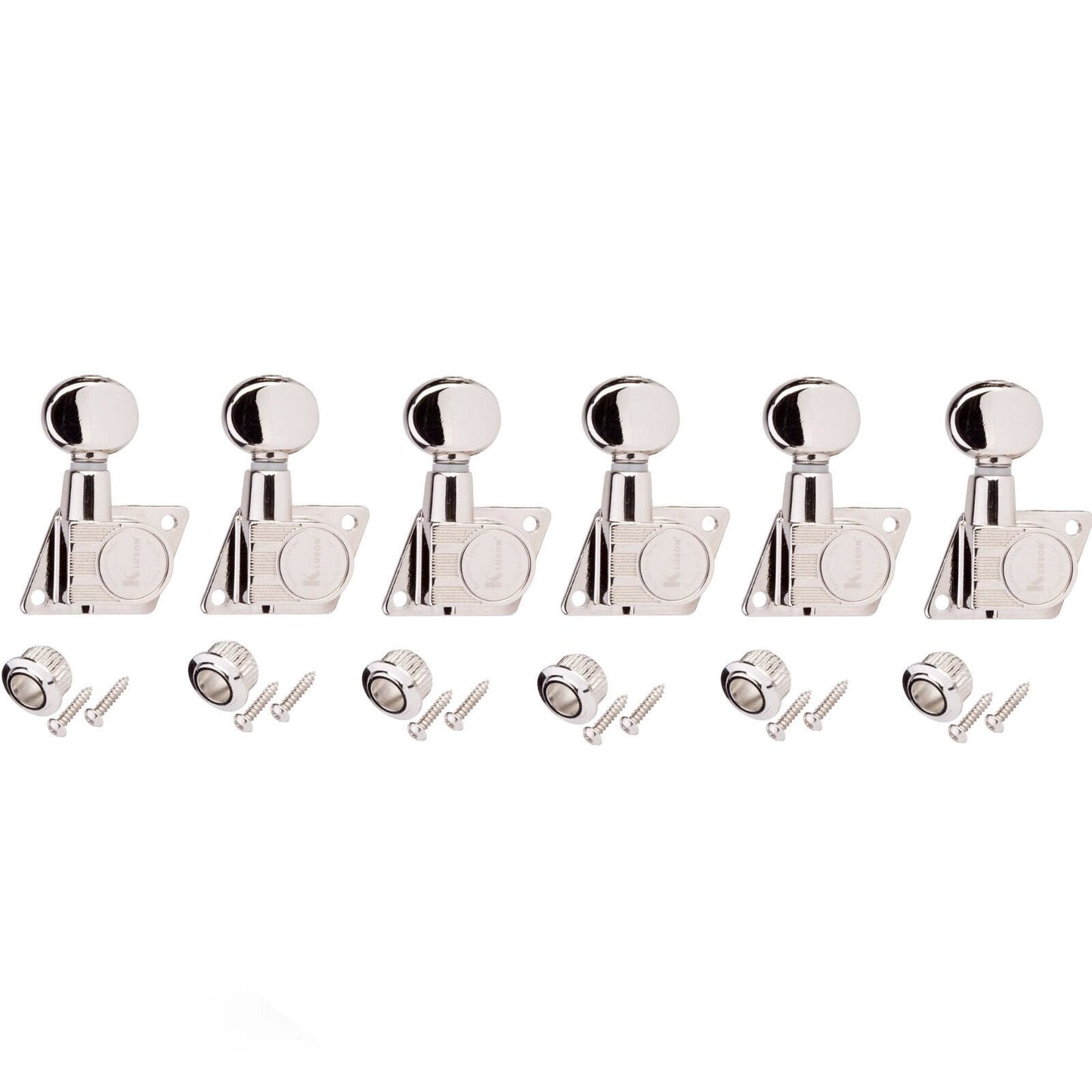 NEW Kluson® REVOLUTION™ F-Mount Tuners Set for Fender 6 in-line - NICKEL