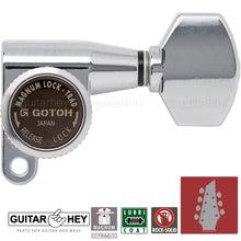 Carregar imagem no visualizador da galeria, NEW Gotoh SG360-07 MGT Locking Tuners 7-String Small Keys L4+R3 Set 4x3 - CHROME