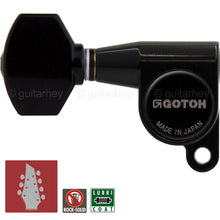 Carregar imagem no visualizador da galeria, NEW Gotoh SG360-07 Tuners 7-String Small Tuning Keys L3+R4 Set 3x4 - BLACK