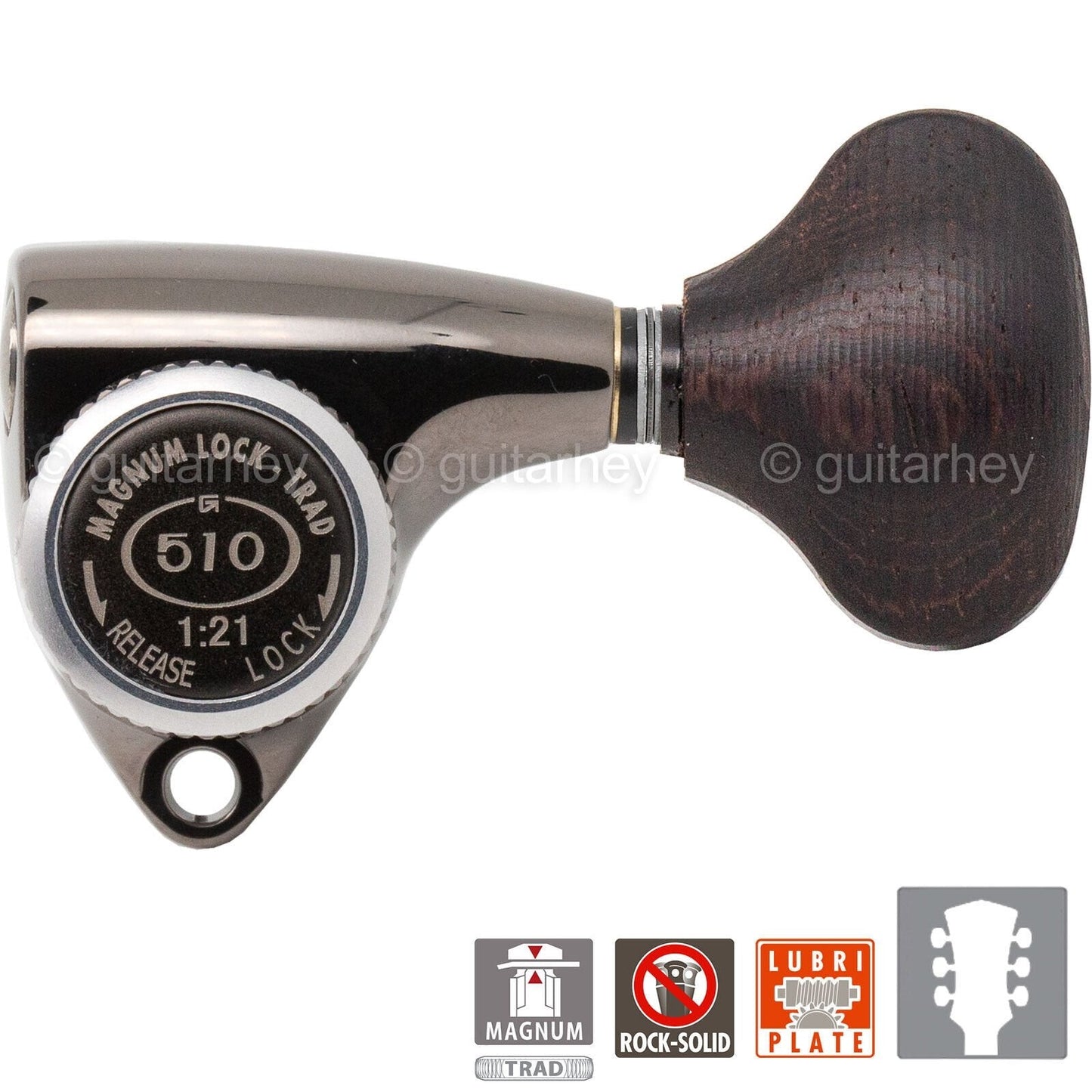 NEW Gotoh SGV510Z-TL5 MGT L3+R3 LOCKING Tuners Set 21:1 Gear 3x3 - COSMO BLACK