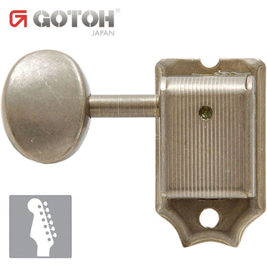 NEW Gotoh SD91-05M LEFTY 6-In-Line Tuning Keys Vintage Left-Handed - AGED NICKEL