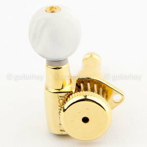 NEW Hipshot 6 in Line Grip-Lock Non-Staggered w/ OVAL PEARLOID Buttons - GOLD