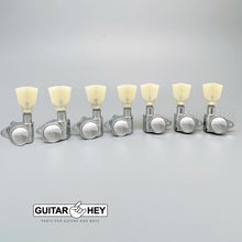 Load image into Gallery viewer, NEW Grover 502 LOCKING 7-String Tuners L3+R4 Modern Gibson Les Paul 3x4 - CHROME