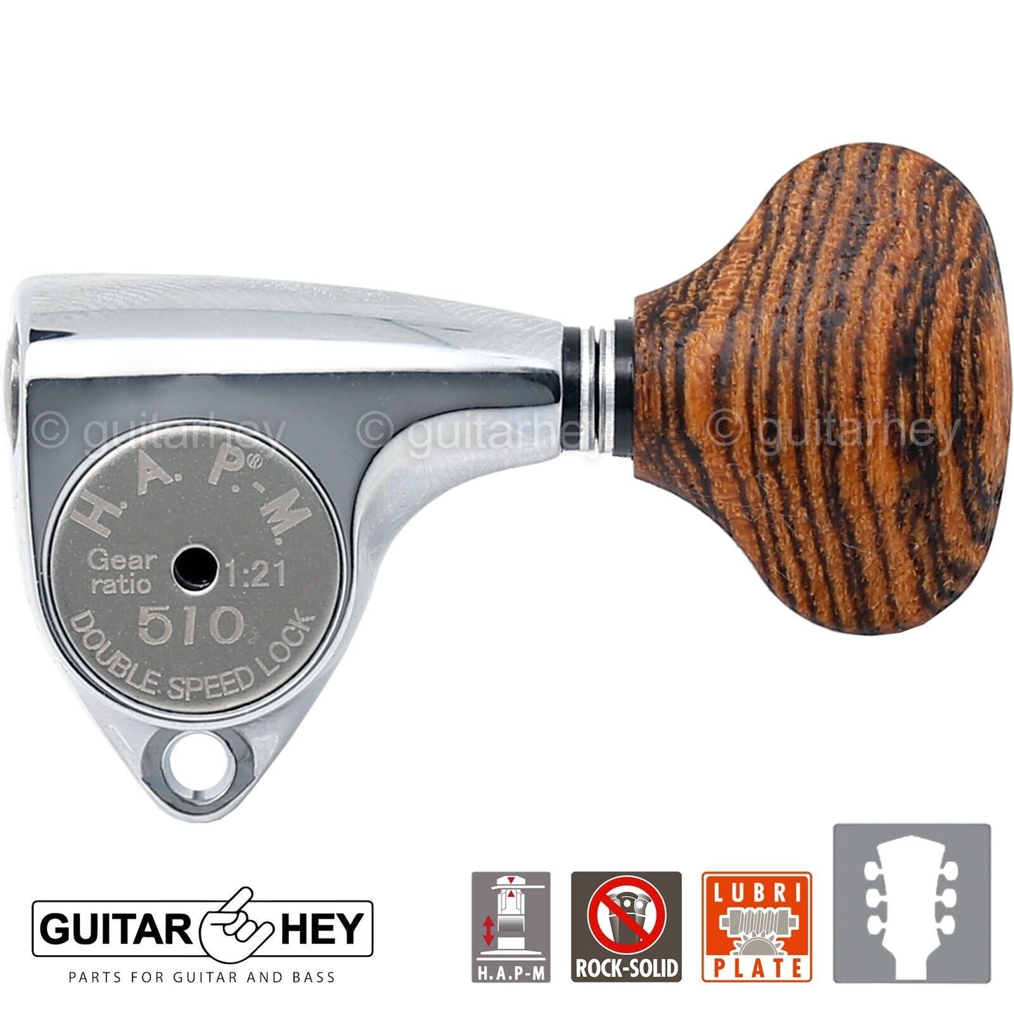 NEW Gotoh SGV510Z-RL5 HAPM L3+R3 Locking Tuners Adjust. Post Height 3x3 - CHROME