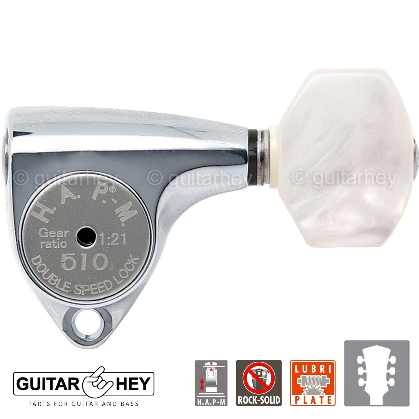 NEW Gotoh SGV510Z-P7 HAPM L3+R3 Locking Tuners Adjust. Post Height 3x3 - CHROME