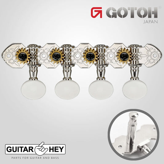 NEW Gotoh M-120 "A" Style Tuning Keys For Mandolin Tuning Pegs - NICKEL