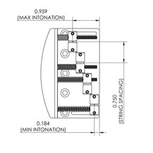Load image into Gallery viewer, Hipshot 4-String Vintage Bass Bridge .750&quot; String Spacing Quick Load - STAINLESS