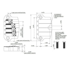 Carregar imagem no visualizador da galeria, NEW Hipshot SuperTone 3-Point Replacement Bridge for 4-String Gibson Bass BLACK