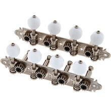 Load image into Gallery viewer, NEW Gotoh MA40 &quot;A Style&quot; Tuning Keys Mandolin Pegs White Pearl Buttons - NICKEL