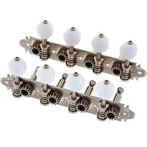 NEW Gotoh MA40 "A Style" Tuning Keys Mandolin Pegs White Pearl Buttons - NICKEL