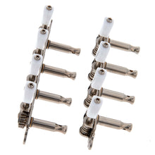 Load image into Gallery viewer, NEW Gotoh MA40 &quot;A Style&quot; Tuning Keys Mandolin Pegs White Pearl Buttons - NICKEL