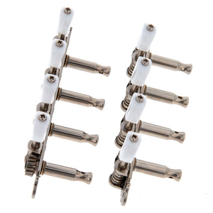 NEW Gotoh MA40 "A Style" Tuning Keys Mandolin Pegs White Pearl Buttons - NICKEL