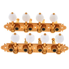 Load image into Gallery viewer, NEW Gotoh MA40 &quot;A Style&quot; Tuning Keys For Mandolin Pegs White Pearl Buttons, GOLD