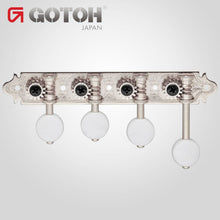 Load image into Gallery viewer, NEW Gotoh MF40 &quot;F Style&quot; Tuning Keys Mandolin Pegs White Plastic Buttons, NICKEL