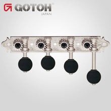 Load image into Gallery viewer, NEW Gotoh MF40 &quot;F Style&quot; Tuning Keys Mandolin Pegs Black Plastic Buttons, NICKEL