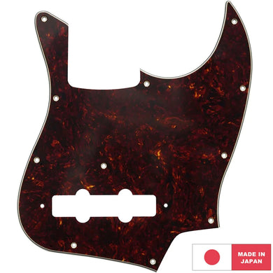 NEW 4-Ply 11 Hole Pickguard For Fender Japan 4 String Jazz Bass - TORTOISE MINT