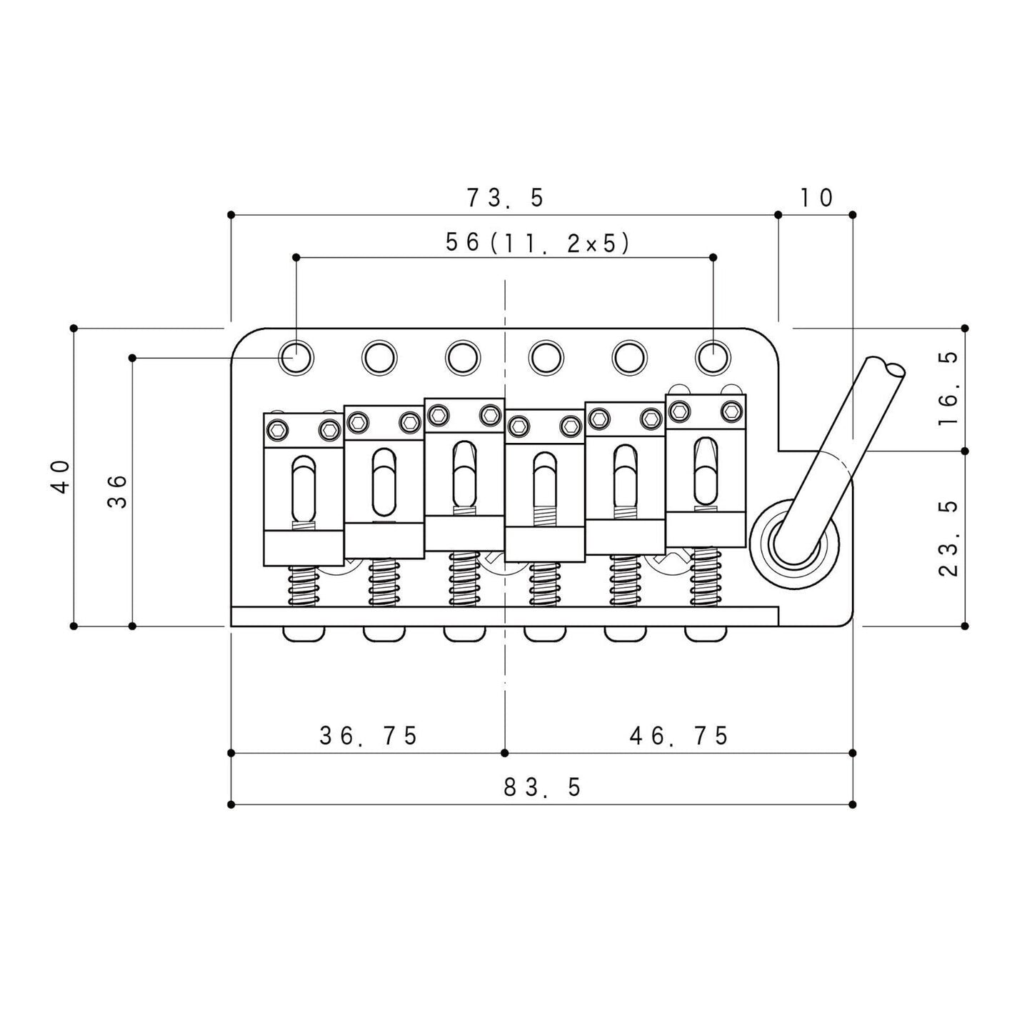 NEW Gotoh 510TS-SF2 Non-locking Tremolo Steel Saddles Bridge w/ Screws - GOLD