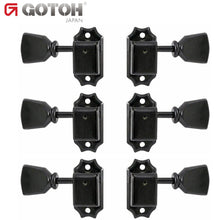 Load image into Gallery viewer, NEW Gotoh SD90-SLB Tuners Tuning Vintage Set L3+R3 Keystone Buttons 3x3 - BLACK