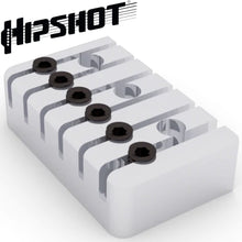 Carregar imagem no visualizador da galeria, NEW Hipshot 6 String Guitar Headless ALUMINUM Traditional Tailpiece - CHROME