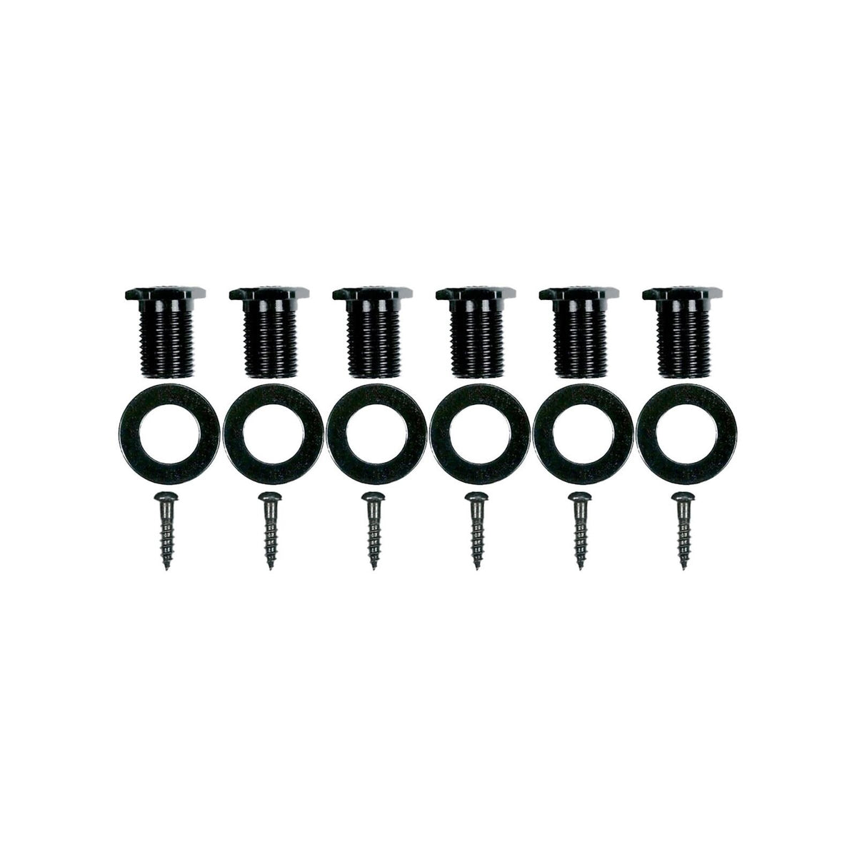 NEW Gotoh SG301-P4B MGTB L3+R3 Set Locking Tuners PLASTIC Buttons 3x3 - BLACK