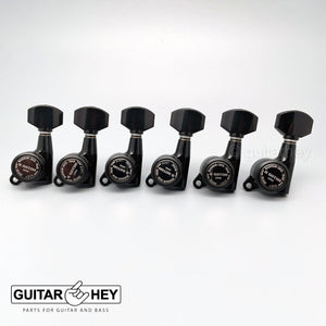 NEW Gotoh SG381-07 MGTB 6 In-Line LEFT-HANDED Locking Tuners Non-Staggered BLACK