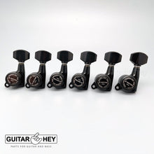 Load image into Gallery viewer, NEW Gotoh SG381-07 MGTB 6 In-Line LEFT-HANDED Locking Tuners Non-Staggered BLACK