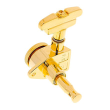 Load image into Gallery viewer, NEW Grover 509 LOCKING Tuners 3x3 Modern Gibson Les Paul IMPERIAL Buttons - GOLD