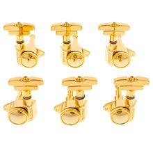 Load image into Gallery viewer, NEW Grover 509 LOCKING Tuners 3x3 Modern Gibson Les Paul IMPERIAL Buttons - GOLD