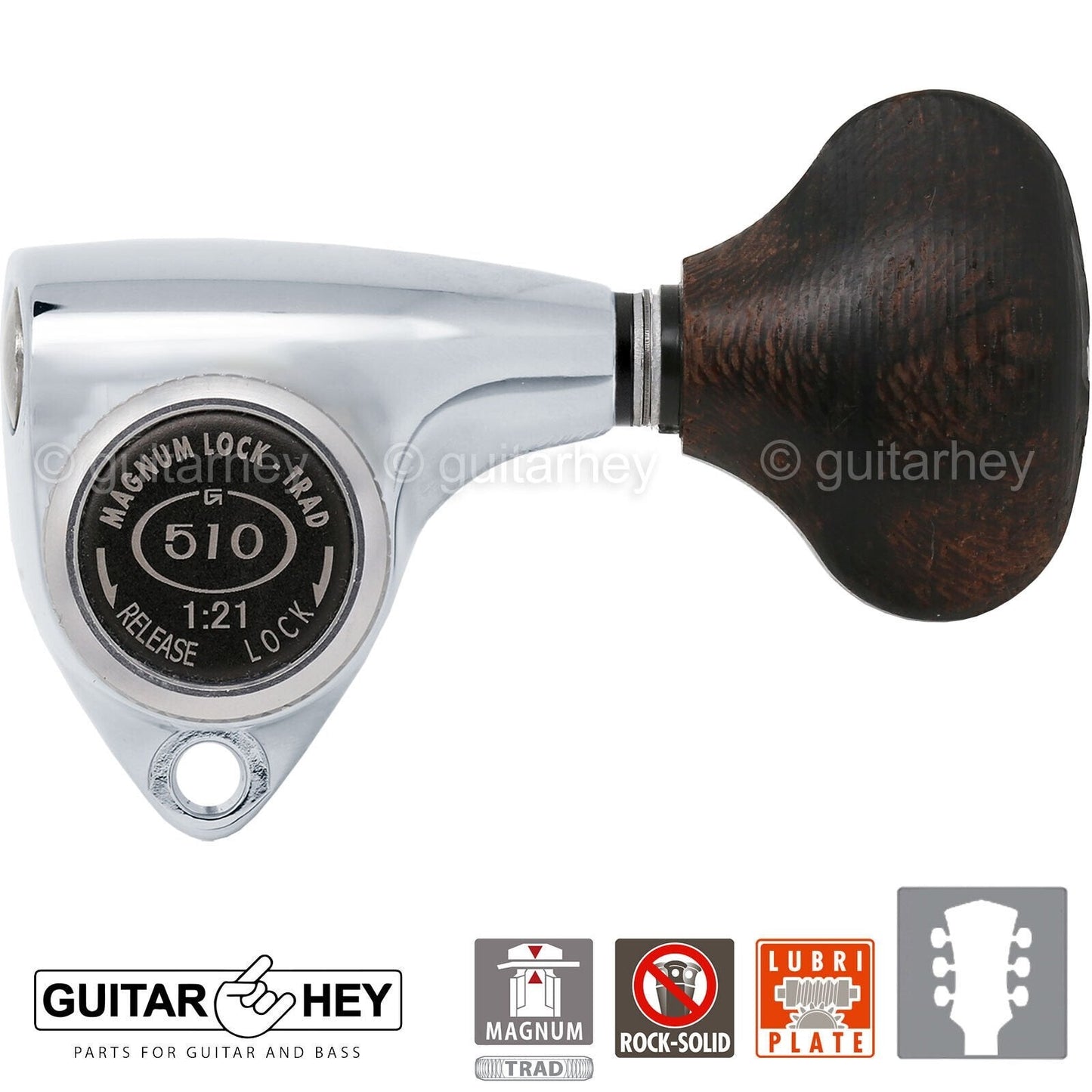 NEW Gotoh SGV510Z-ZL5 MGT L3+R3 LOCKING Tuners Set 21:1 Gear Ratio 3x3 - CHROME