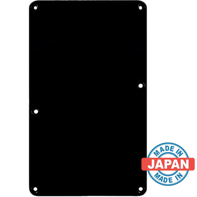 NO HOLE 1-Ply Tremolo Spring Cover Backplate for Fender Strat® - BLACK