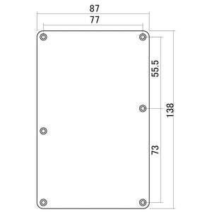 NO HOLE 1-Ply Tremolo Spring Cover Backplate for Fender Strat® - BLACK