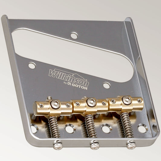 NEW Wilkinson By Gotoh WT3 Vintage Style Tele Bridge BRASS Saddles - NICKEL