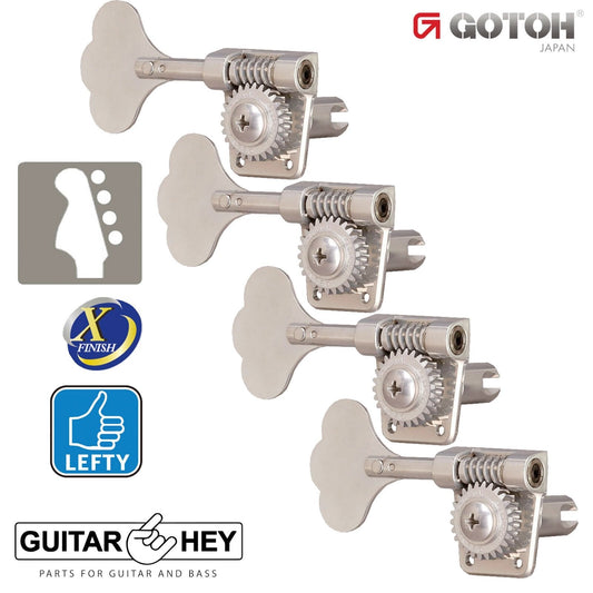 NEW Gotoh Res-O-Lite GB528 Vintage Style Bass 4-in-Line LEFTY - ANTIQUE X-NICKEL