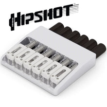 Load image into Gallery viewer, NEW Hipshot 6 String Guitar Headless ALUMINUM Fixed Bridge Brass Knobs - CHROME