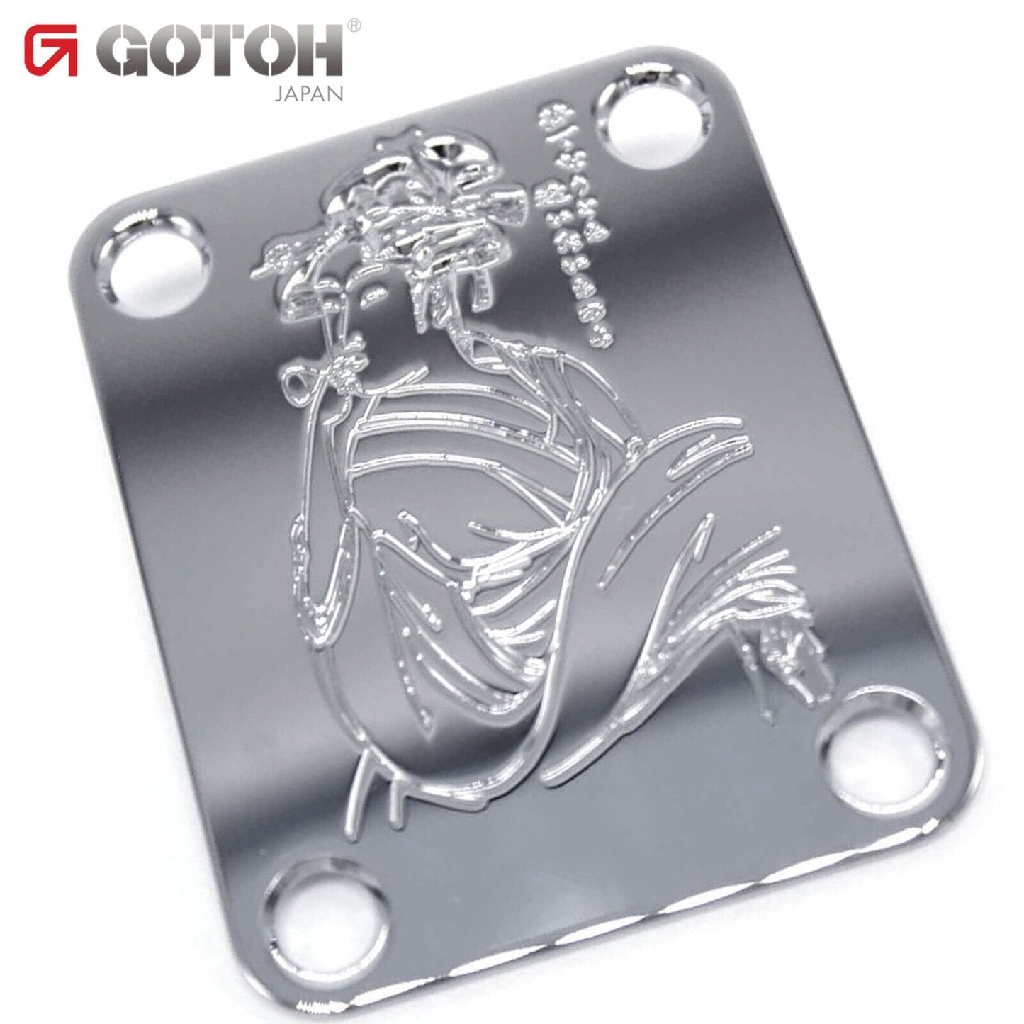 NEW Gotoh NBS-Art-02 Luxury Art Collection - Neck Joint Plate - CHROME