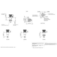 Carregar imagem no visualizador da galeria, NEW Hipshot 6 inline LEFT-HANDED STAGGERED Locking Set PLASTIC Buttons - BLACK